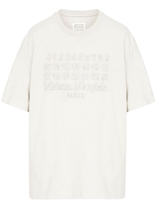 White cotton signature t-shirt MAISON MARGIELA | S50GC0705S24567103